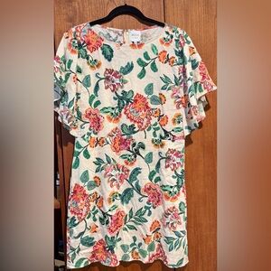 🌺 NWT MISA Los Angeles Floral Short Sleeve Linen Dress – Size Medium 🌺